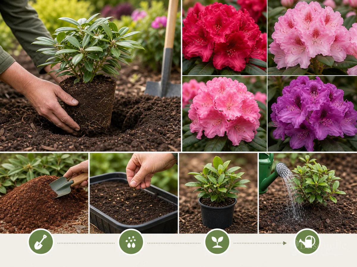Planting Rhododendrons guide illustration