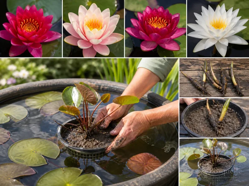 Planting Water Lily — for Waterlily 'Gonnere'