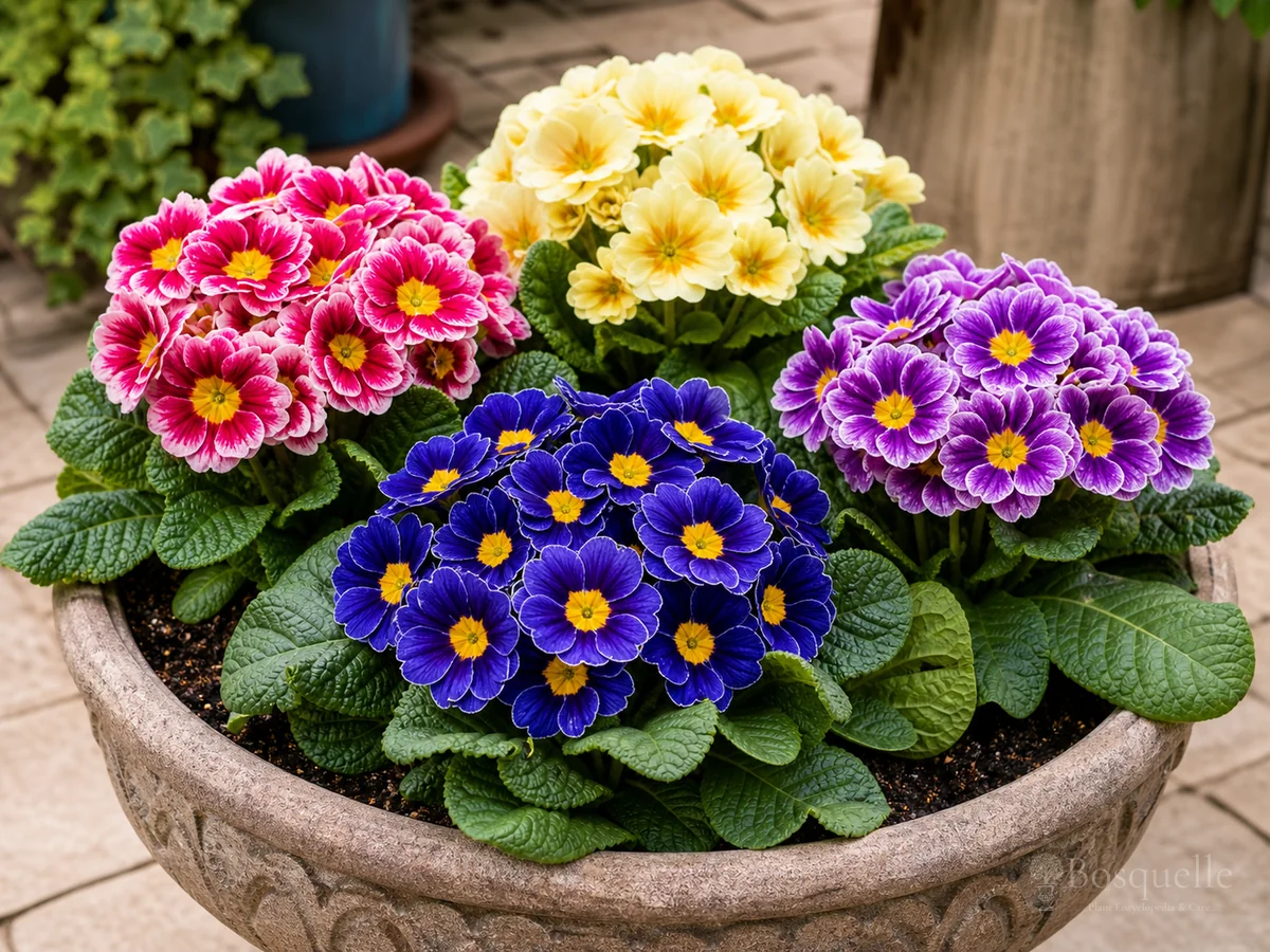 Primroses in Containers guide illustration
