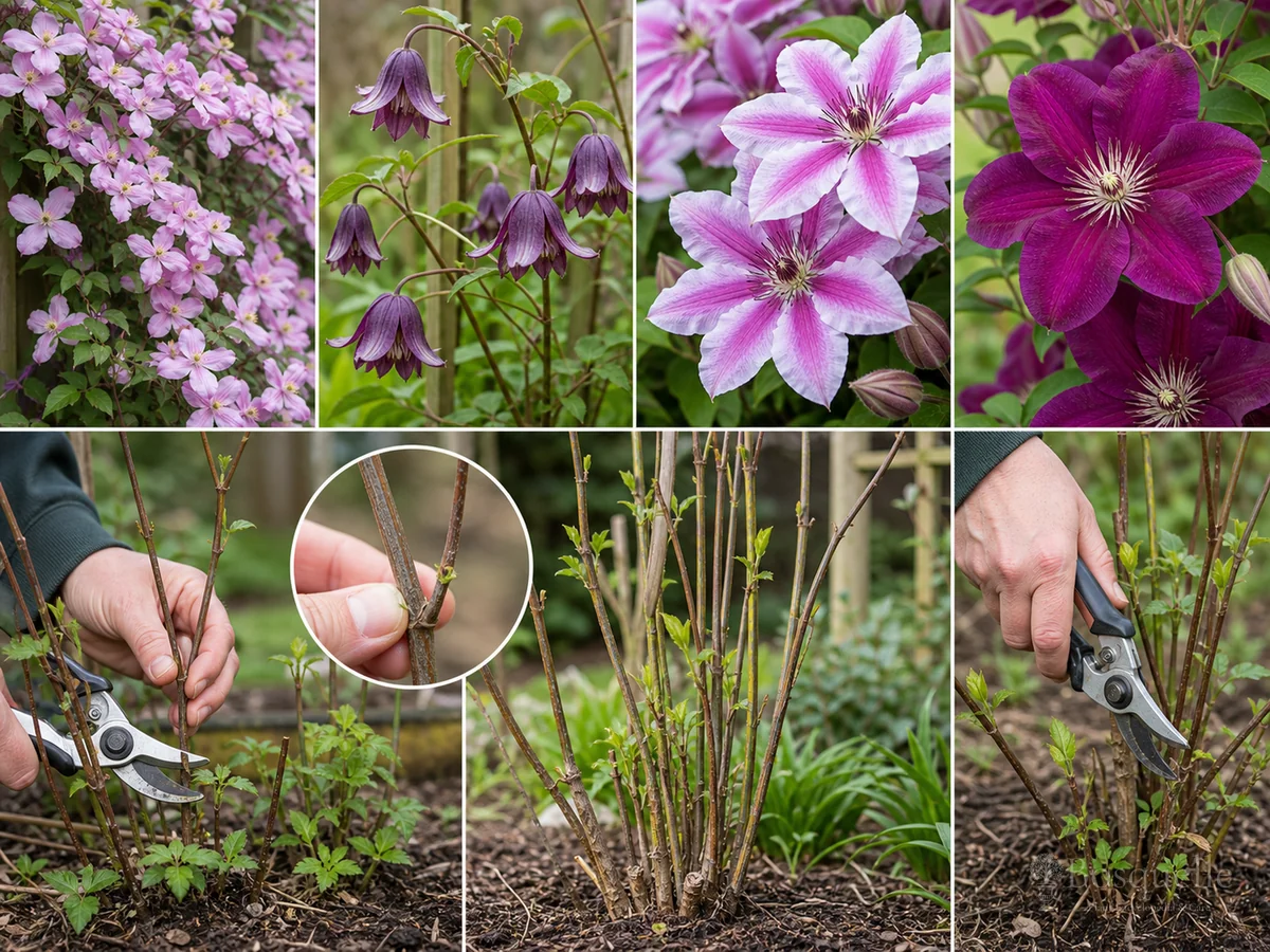 Pruning Clematis guide illustration
