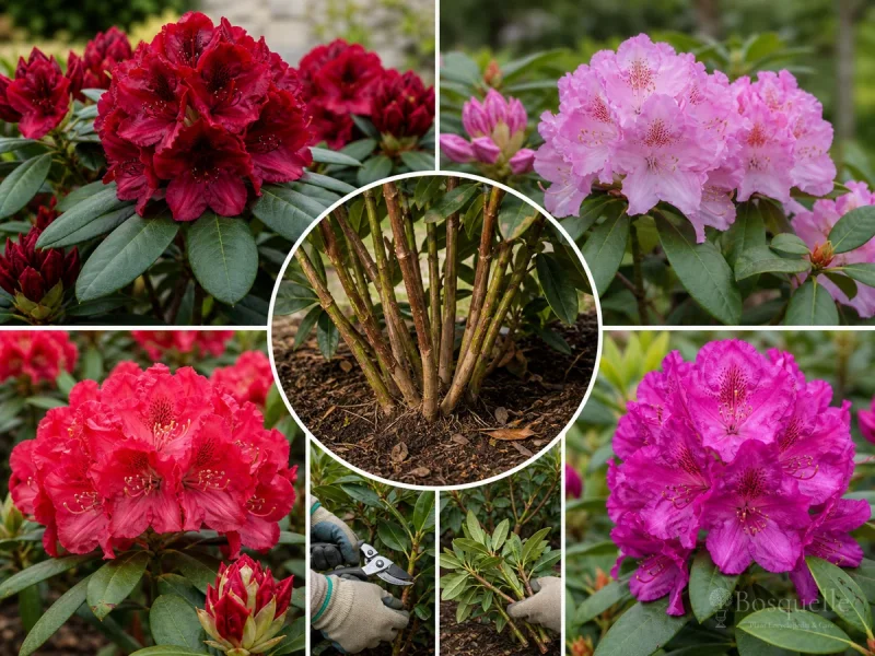 Pruning Rhododendrons — for April Rose' Rhododendron