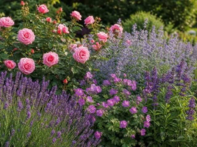 Rose Companion Plants — for Rose Flammentanz