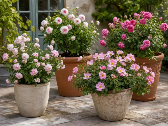 Roses in Containers — for Rose Flammentanz