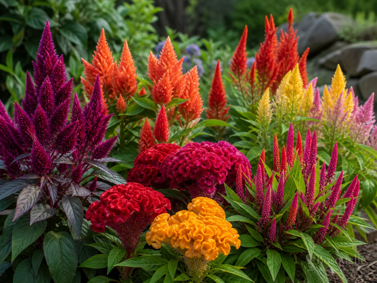 Types of Celosia – Plume, Crest, or Wheat guide illustration