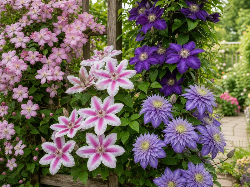Types of Clematis — for Large-Flowered Clematis 'Abilene'