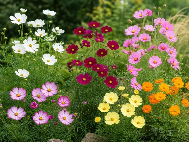 Types of Cosmos – Garden, Orange, or Chocolate guide illustration