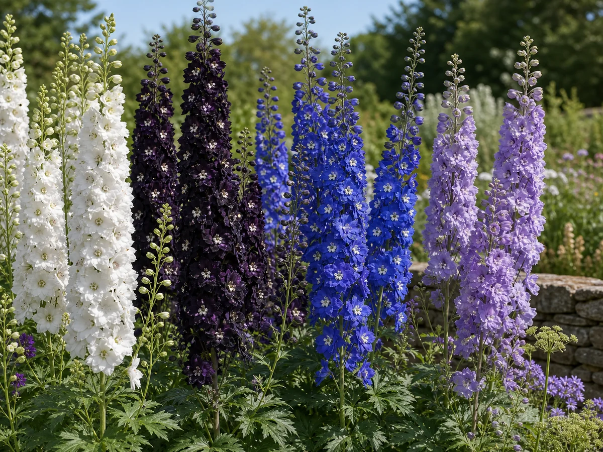 Types of Delphiniums – by Height and Life guide illustration