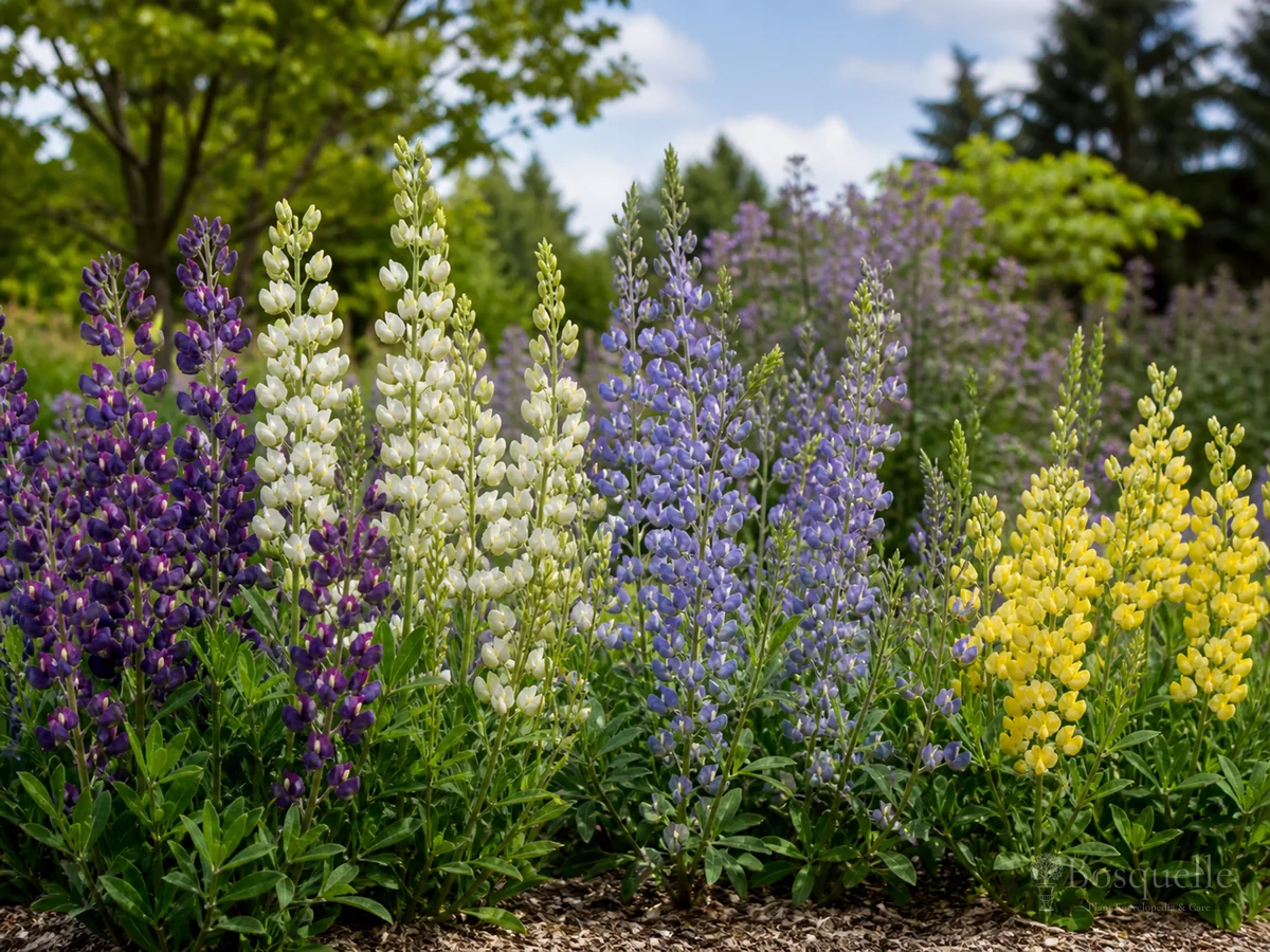 Types of False Indigo by Scale Then Color guide illustration