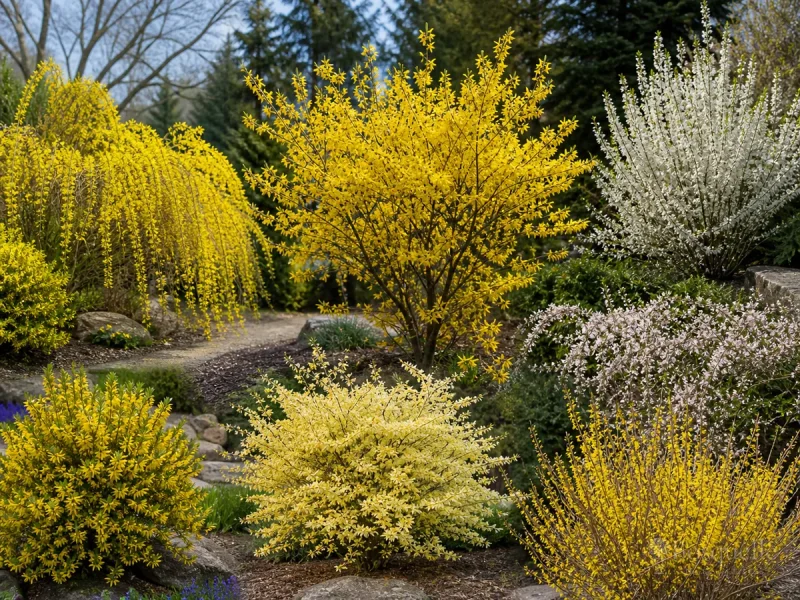 Types Of Forsythia — for Forsythia × intermedia 'Minfor6'