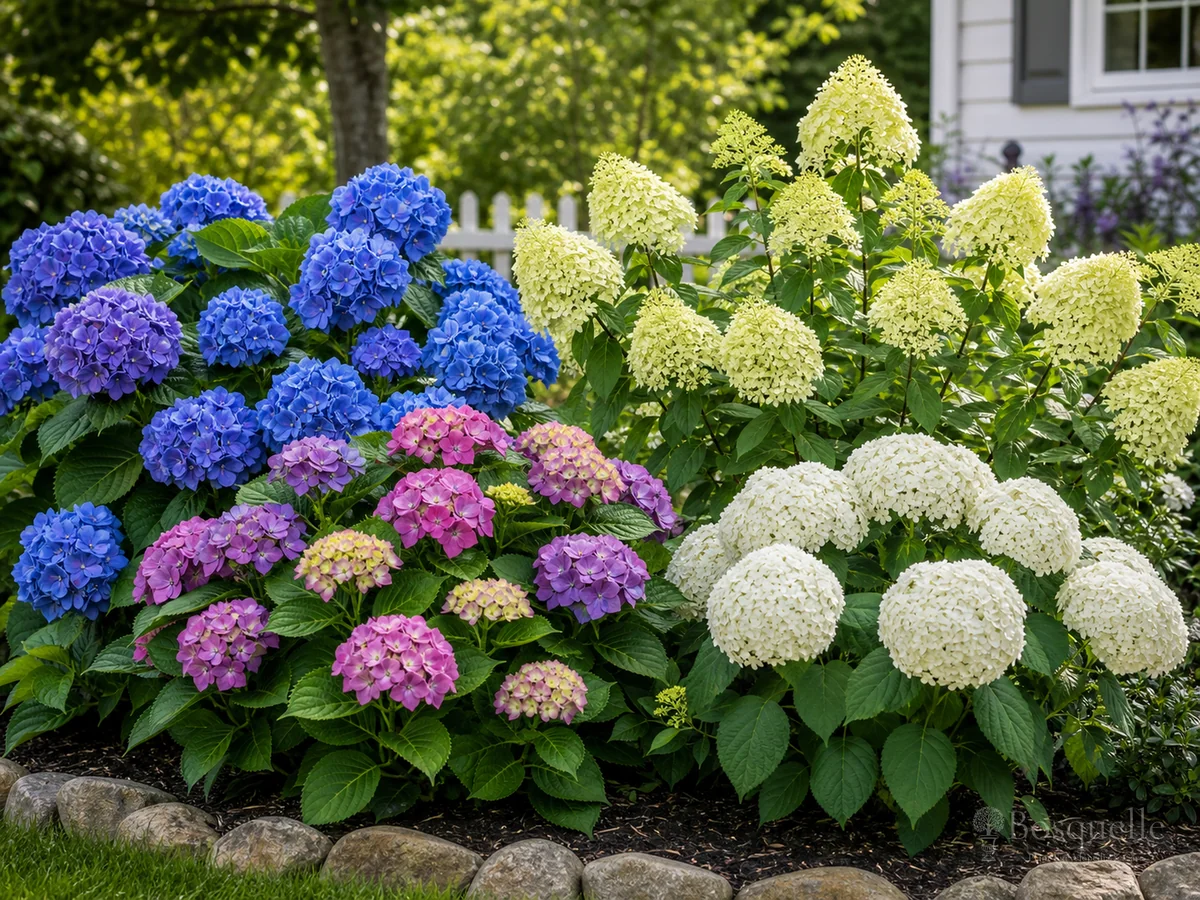 Types of Hydrangeas – by Class guide illustration