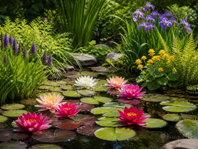 Water Lily Companion Plants — for Waterlily 'Gloire du Temple-sur-Lot'