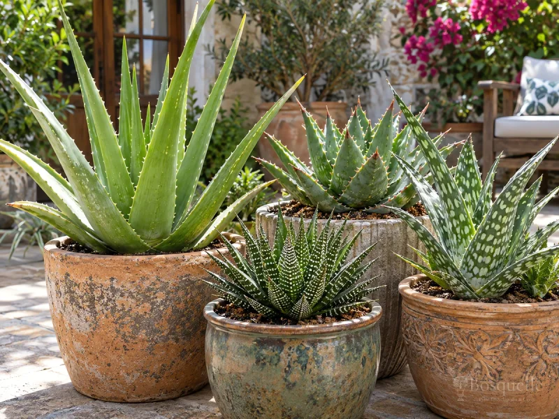 Aloe in Pots — for Golden Toothed Aloe