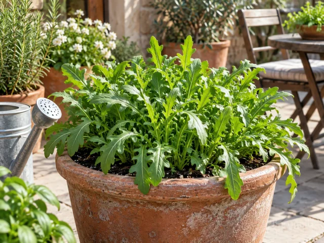 Arugula in Pots – About 3 Gallons