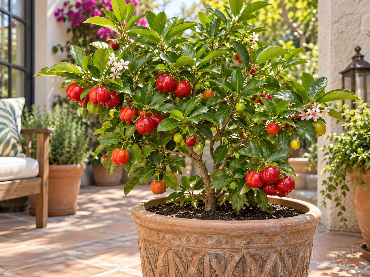 Barbados Cherry in Pots guide illustration