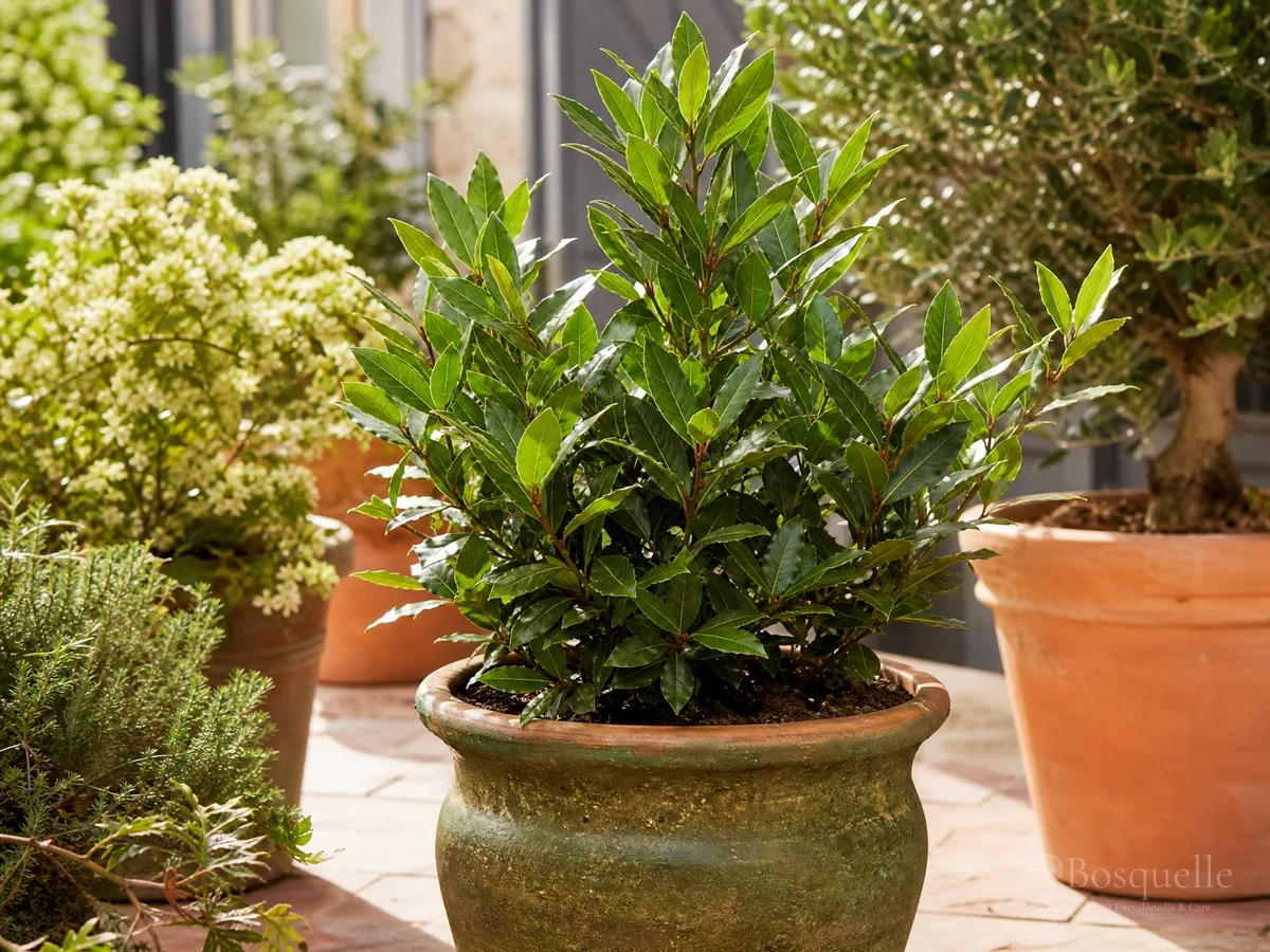 Bay Laurel in Pots guide illustration