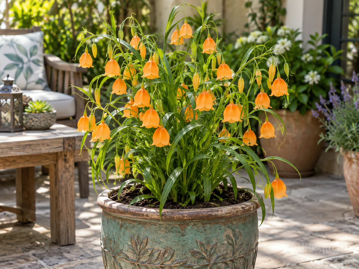 Chinese Lantern Lily in Pots guide illustration