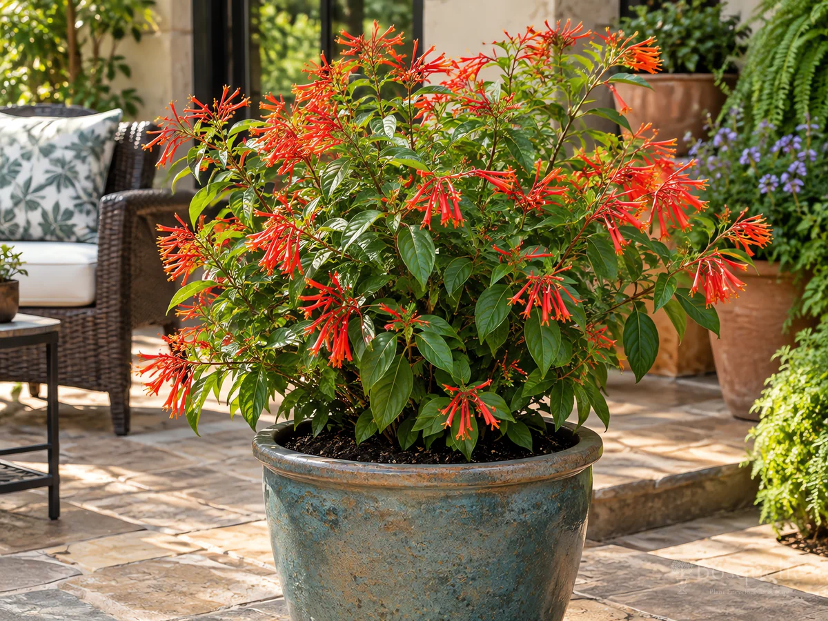 Firebush in Pots guide illustration