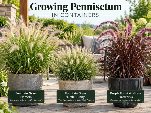 Fountain Grass in Pots — for Ornamental Millet 'Purple Majesty'