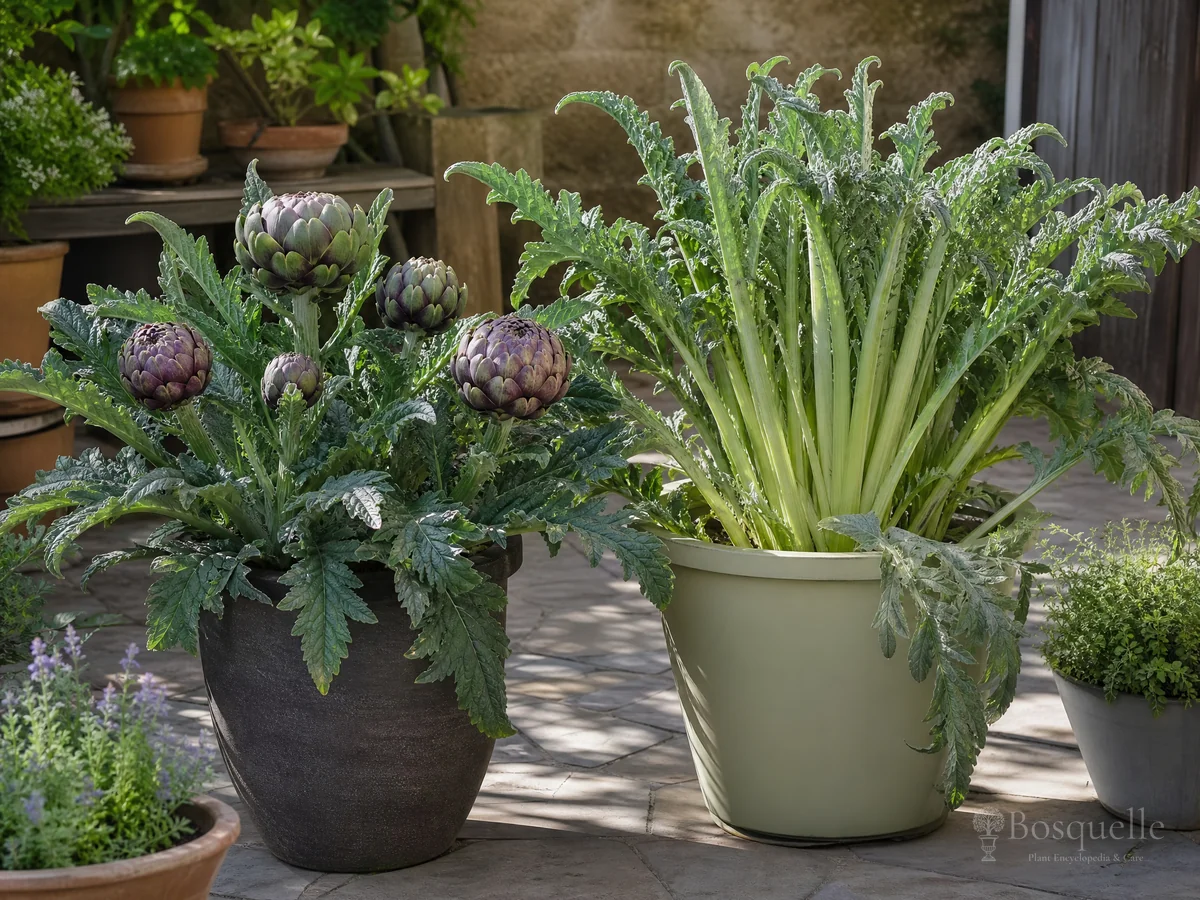 Growing Artichokes in Pots guide illustration