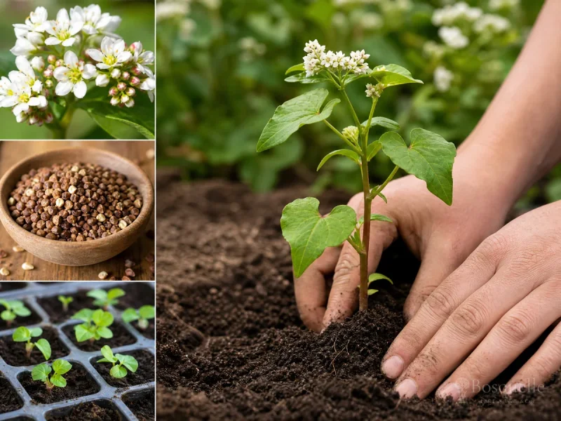 Buckwheat as a Cover Crop – Cut After First Flowers guide illustration