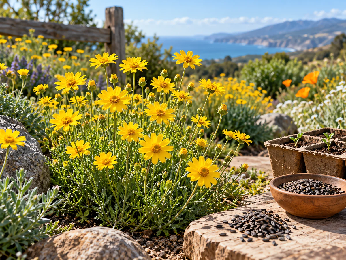 Growing California Goldfields From Seed guide illustration