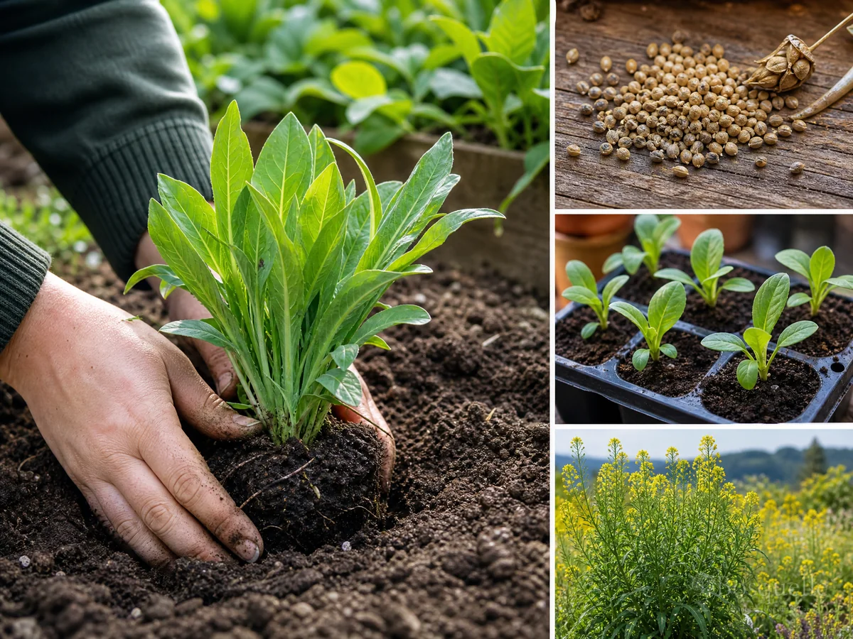 Growing Dyer’s Woad From Seed guide illustration