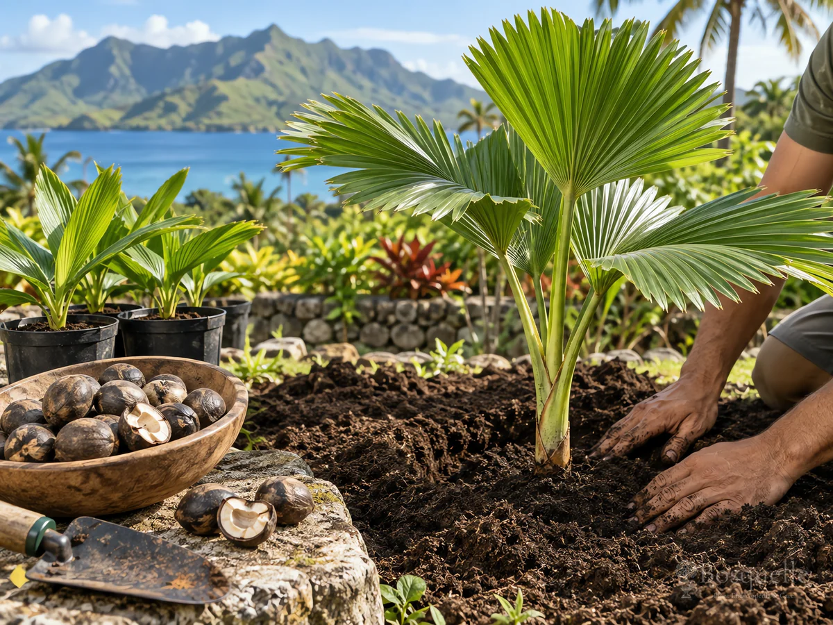 Growing Fiji Palm From Seed guide illustration