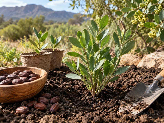 Jojoba From Seed – Soak Then Sow guide illustration