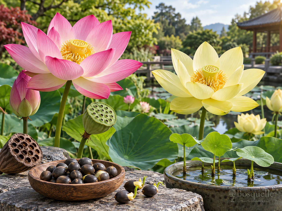 Growing Lotus from Seed guide illustration
