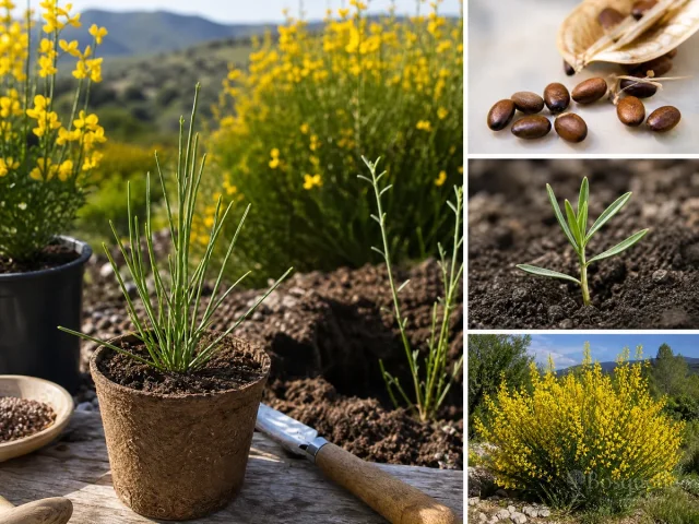 Spanish Broom From Seed – Hot-Water Soak guide illustration