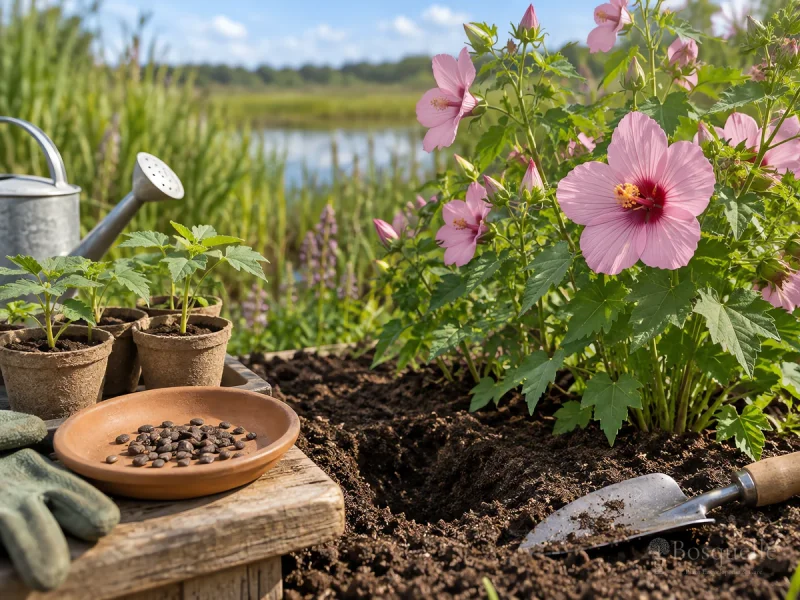 Virginia Saltmarsh Mallow From Seed – Nick or Soak guide illustration