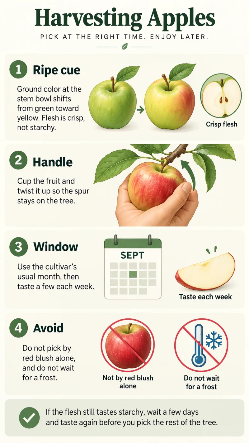 Harvesting Apples care summary diagram
