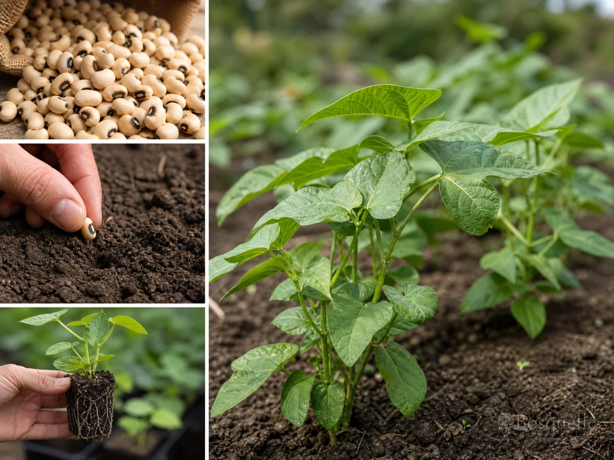 Harvesting Black-Eyed Peas guide illustration