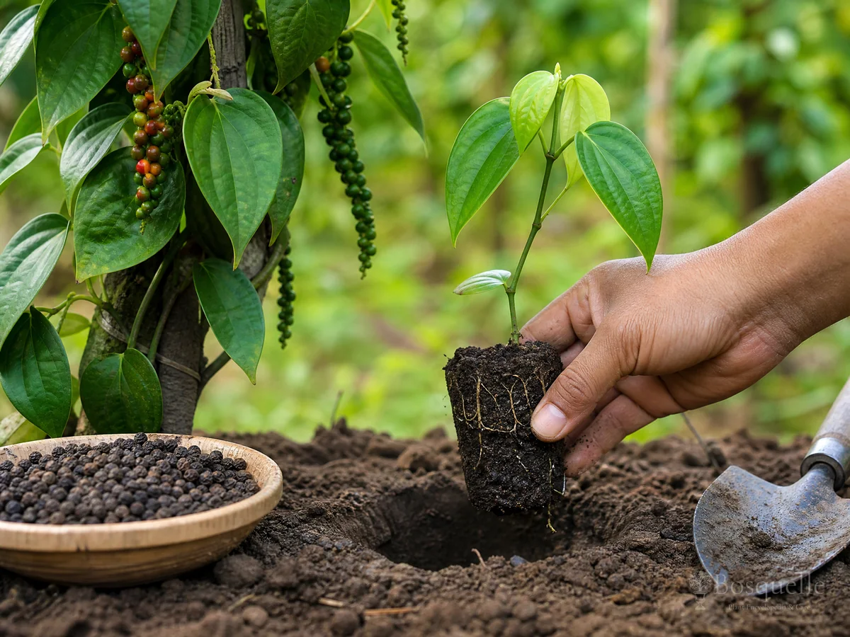 Harvesting Black Pepper guide illustration