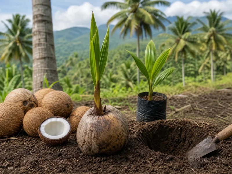 Harvest Coconut – Drinking Nuts or Brown Husk guide illustration