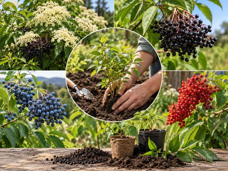 Harvest Elderberry – At Purple-Black or Cook