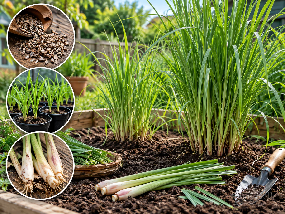 Harvesting Lemongrass guide illustration