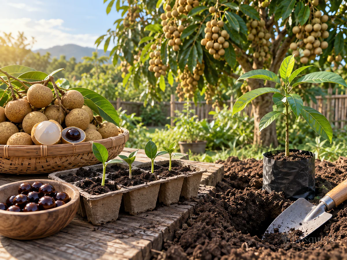 Harvesting Longan guide illustration