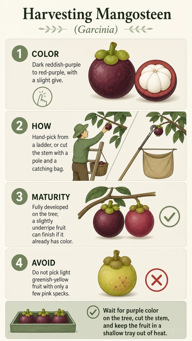 Harvesting Mangosteen care summary diagram