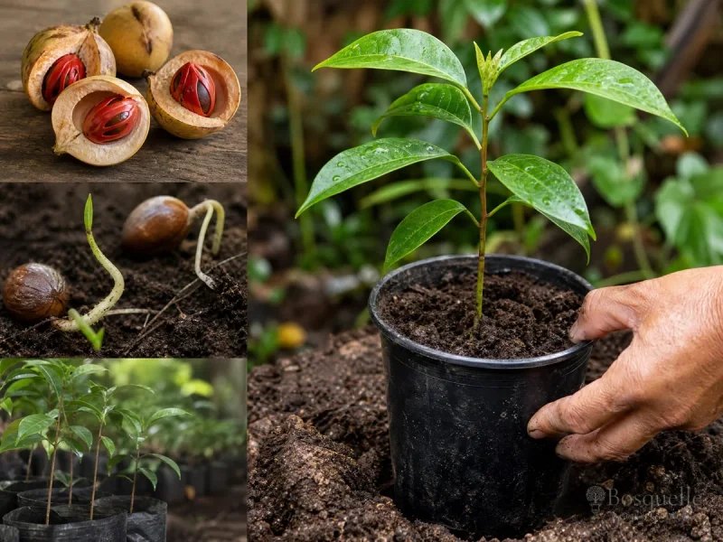 Harvest Nutmeg – Husk Splits Then Dry Mace guide illustration