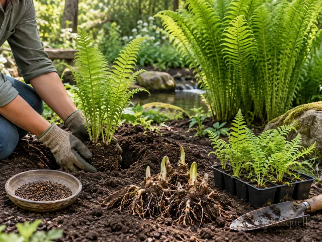 Harvest Ostrich Fern Fiddleheads – U-Groove Check guide illustration