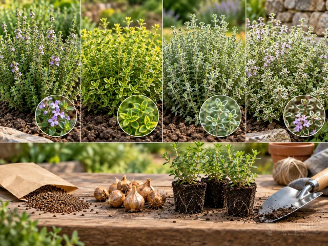 Harvesting Thyme — for Lemon Thyme 'Doone Valley'