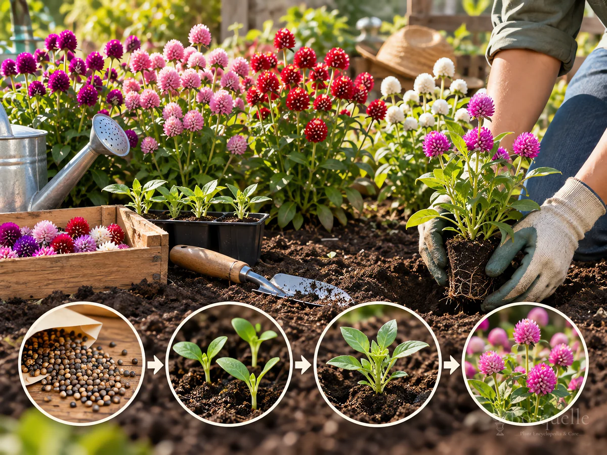 How to Dry Globe Amaranth guide illustration