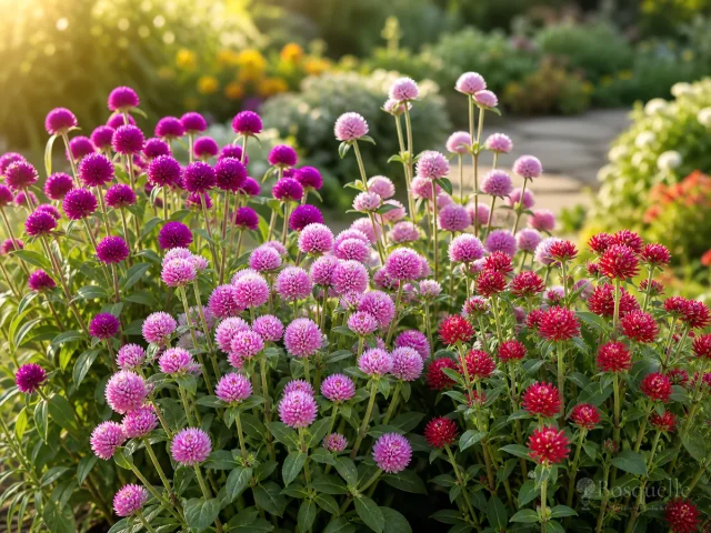 Grow and Care for Globe Amaranth guide illustration