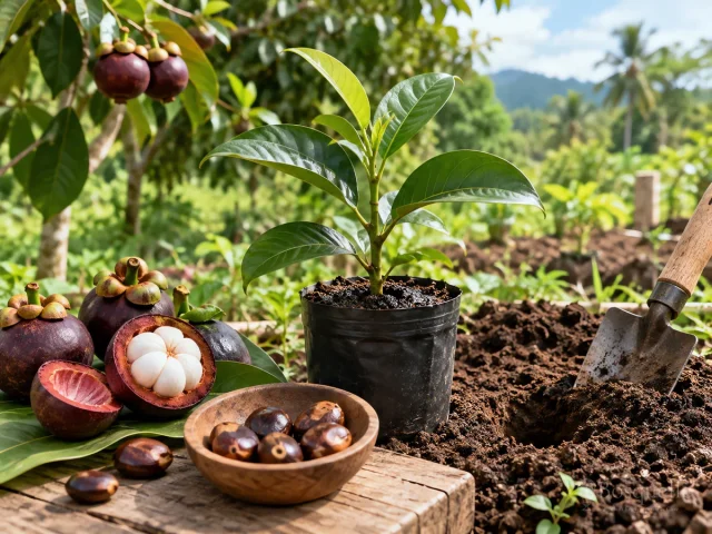 Mangosteen From Seed – Sow Fresh From the Fruit guide illustration