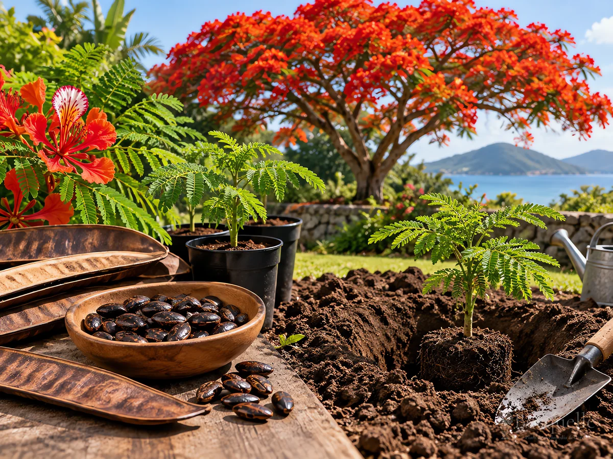 How to Grow Royal Poinciana from Seed guide illustration
