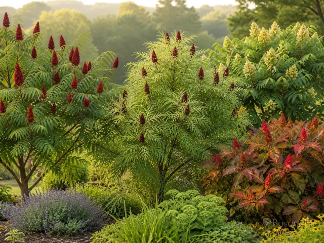 Grow and Care for Staghorn Sumac guide illustration