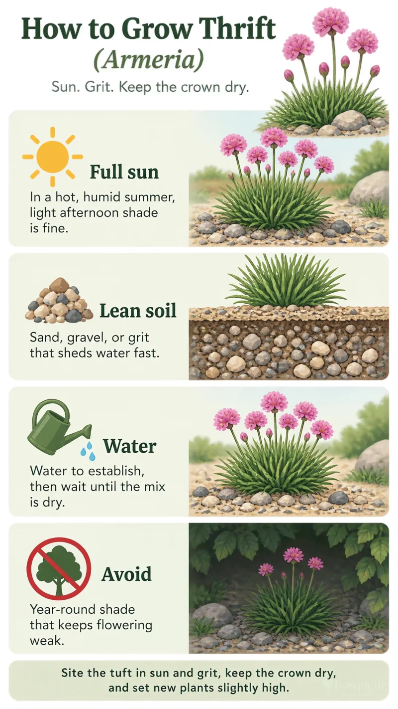 How to Grow Thrift care summary diagram