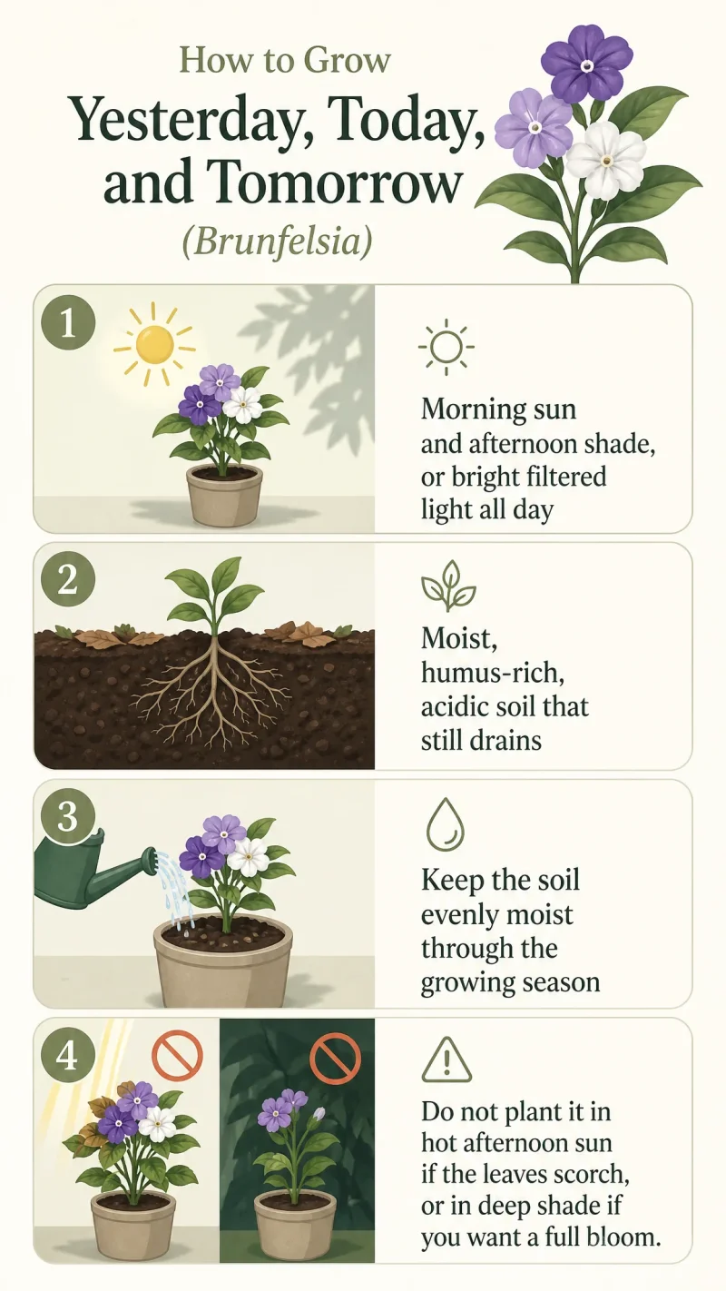 How to Grow Yesterday, Today, and Tomorrow care summary diagram