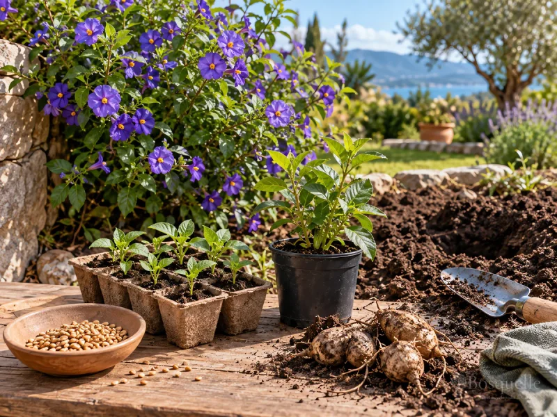 Propagate Blue Potato Bush From a Semi-Ripe Cutting guide illustration